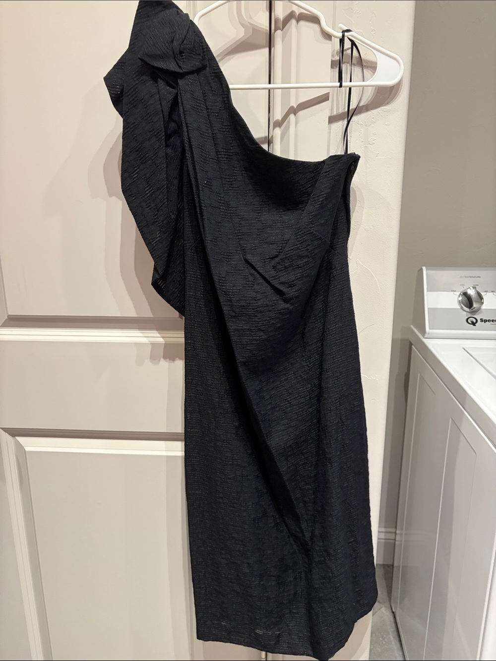 Banana Republic Black One-Shoulder Cocktail Dress